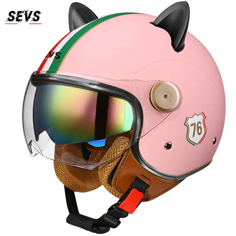 Motorcycle Helmet Retro 3C & DOT