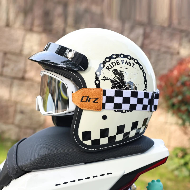 ORZ Retro Motorcycle Helmet