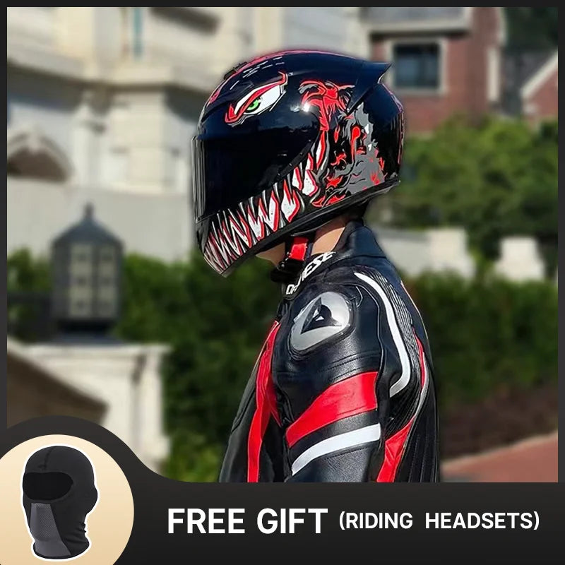 RED VENOM SPORTBIKE HELMET AND MORE