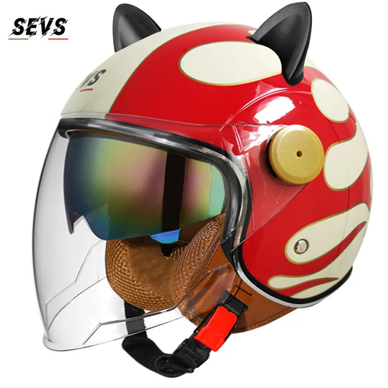 Motorcycle Helmet Retro 3C & DOT