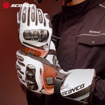 SCOYCO Motorcycle Gloves Winter Warm Electric HEATING