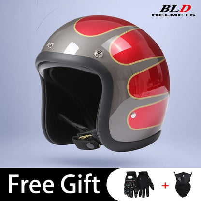 BLD Retro Street Bike Half Helmet