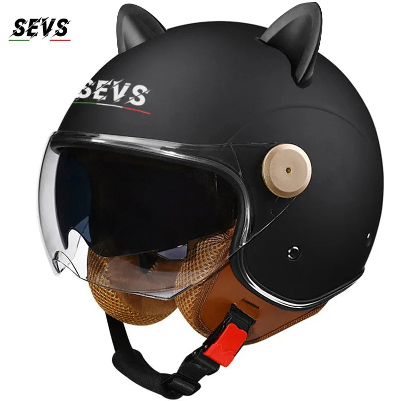 Motorcycle Helmet Retro 3C & DOT