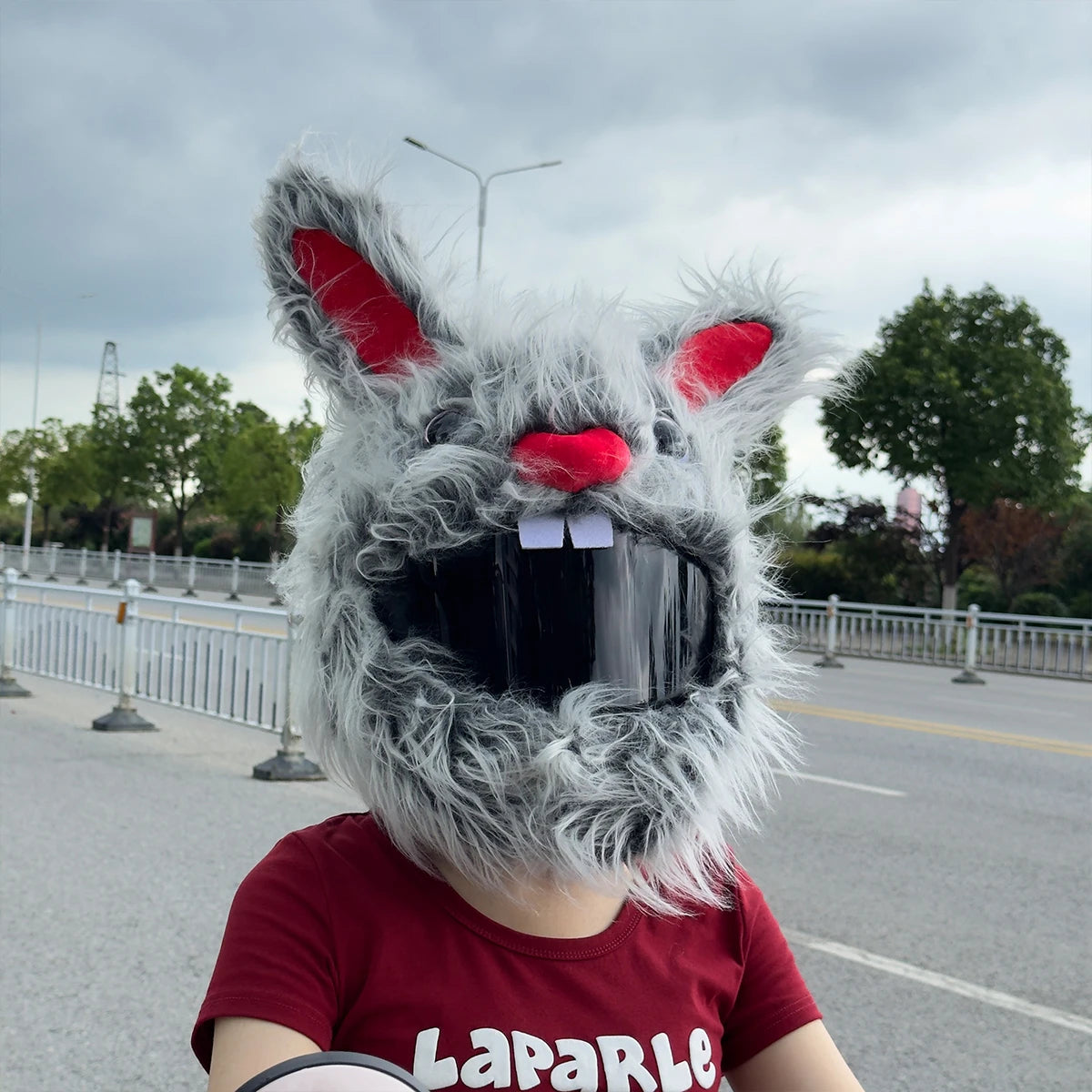 Motorcycle Full Helmet Cover Cartoon Plush