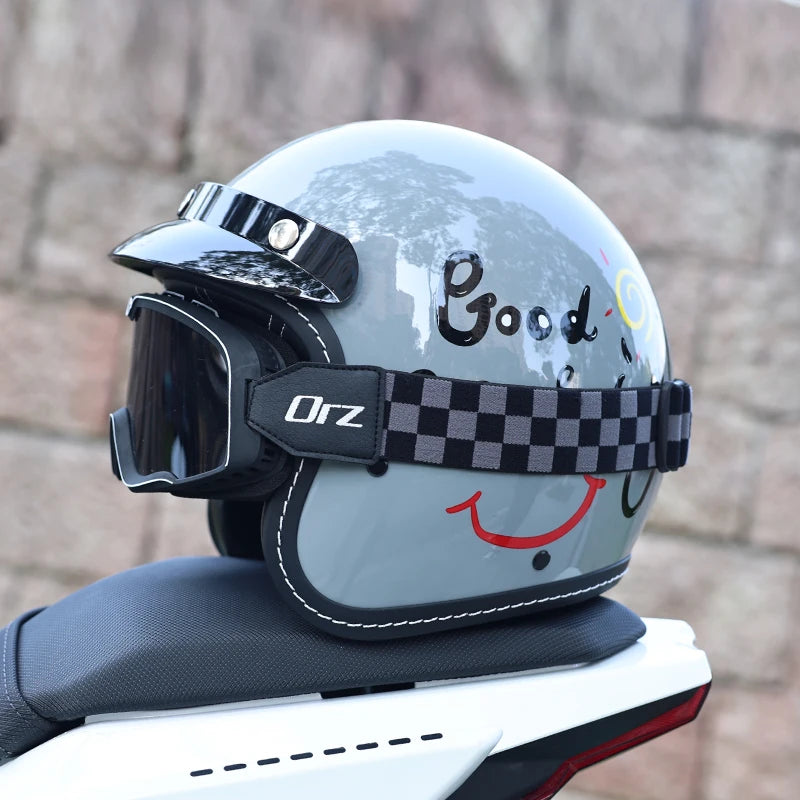 ORZ Retro Motorcycle Helmet