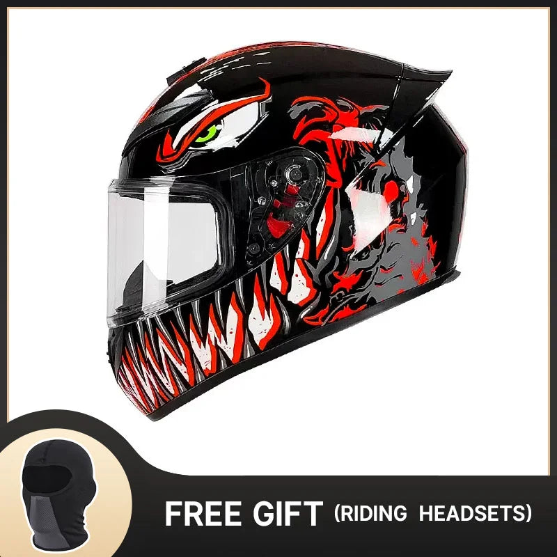 RED VENOM SPORTBIKE HELMET AND MORE