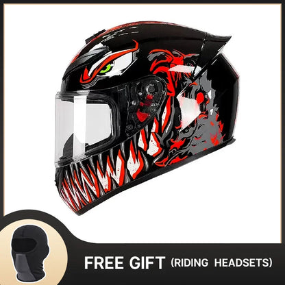 RED VENOM SPORTBIKE HELMET AND MORE