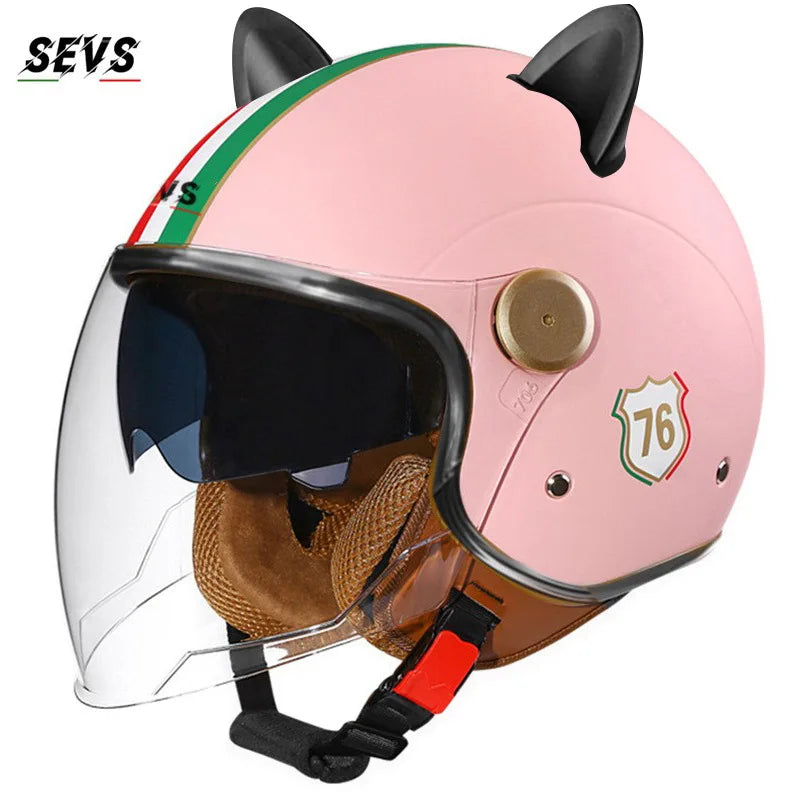 Motorcycle Helmet Retro 3C & DOT
