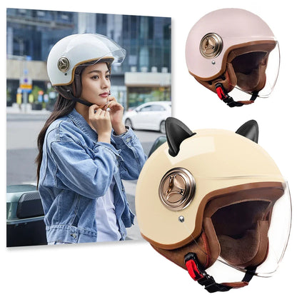 Stylish Cat Ear Motorcycle Helmet