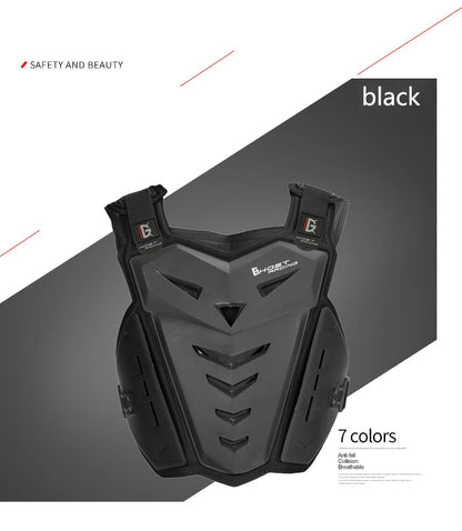 Motorcycle armor and fall protection chest and back