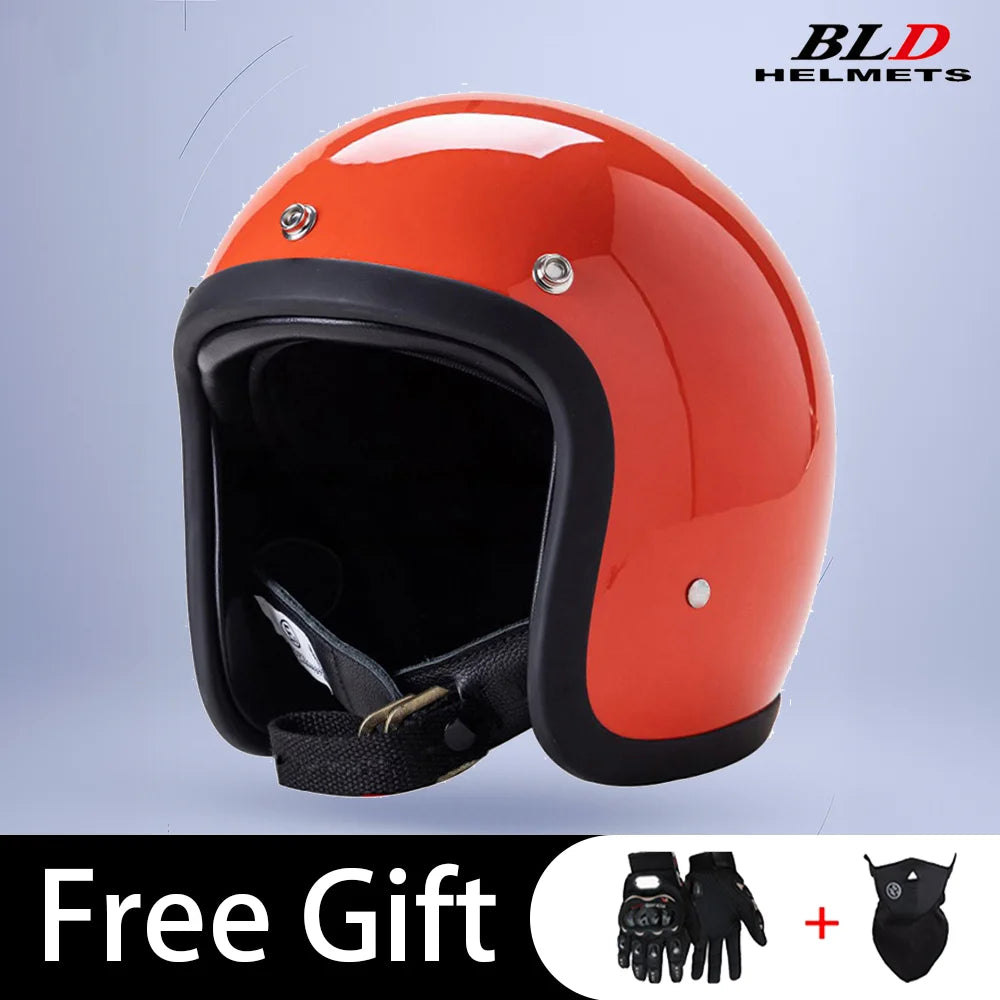 BLD Retro Street Bike Half Helmet