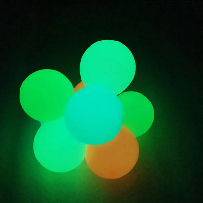 Throwing Luminous Sticky Balls, Glows in The Dark