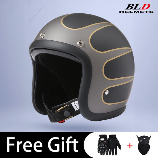 BLD Retro Street Bike Half Helmet