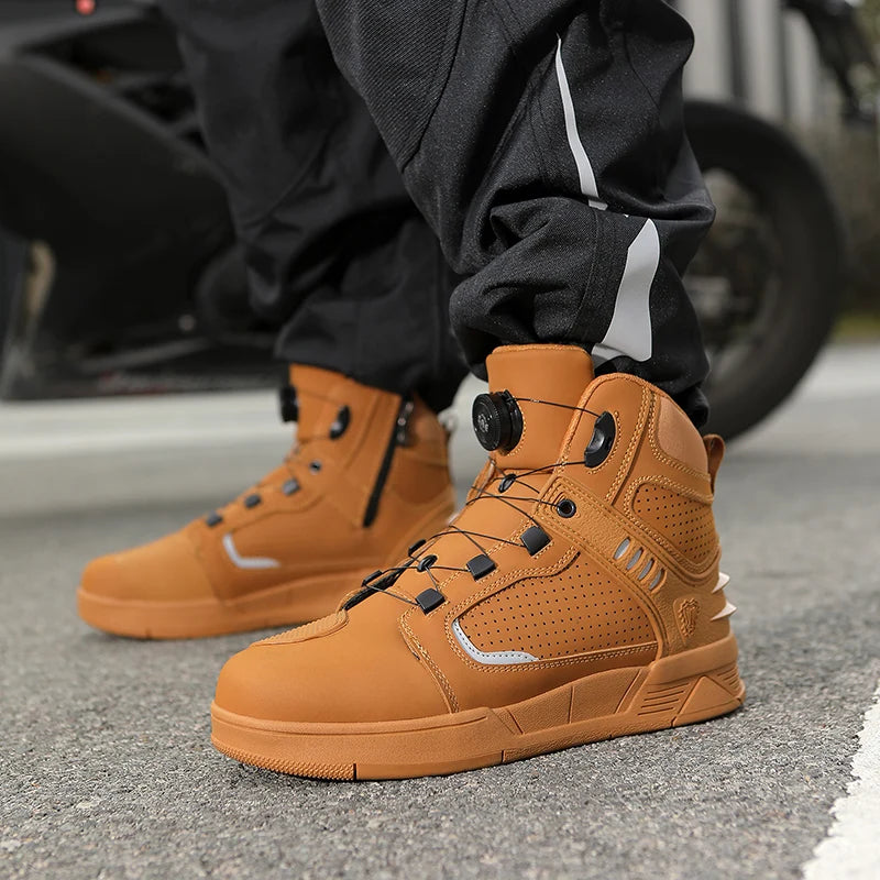 Motorcycle Boots Cow Leather Breathable