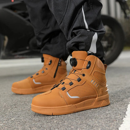 Motorcycle Boots Cow Leather Breathable