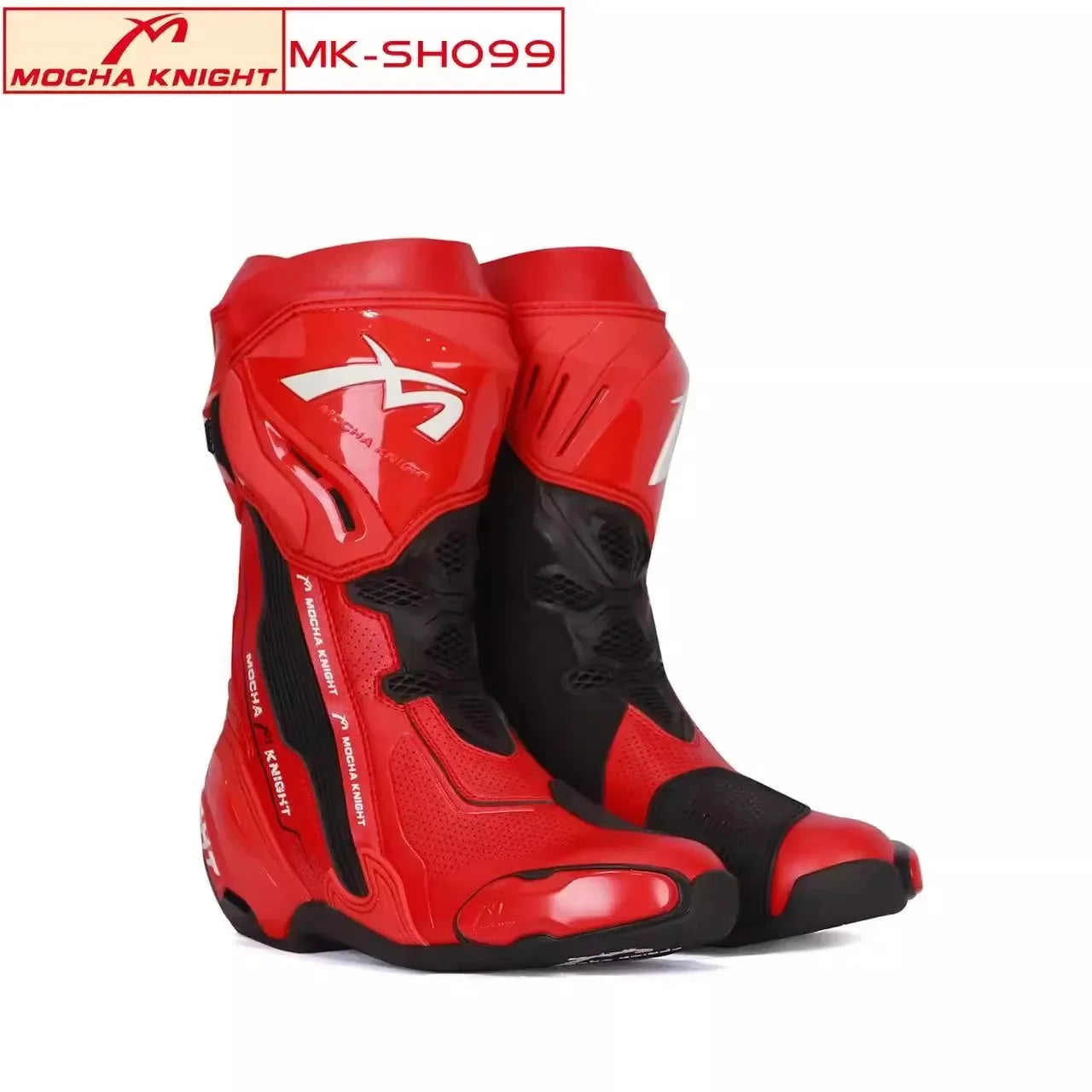 BENKIA Mocha Motorcycle Track Riding Boots