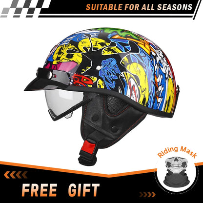 DOT Approved Half Face Motorcycle Helmets
