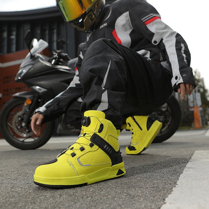 Motorcycle Boots Cow Leather Breathable
