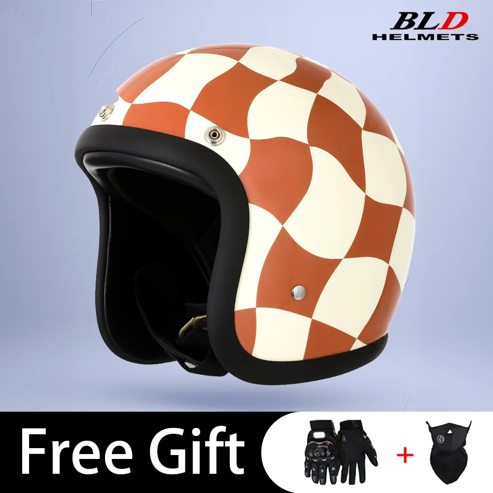 BLD Retro Street Bike Half Helmet