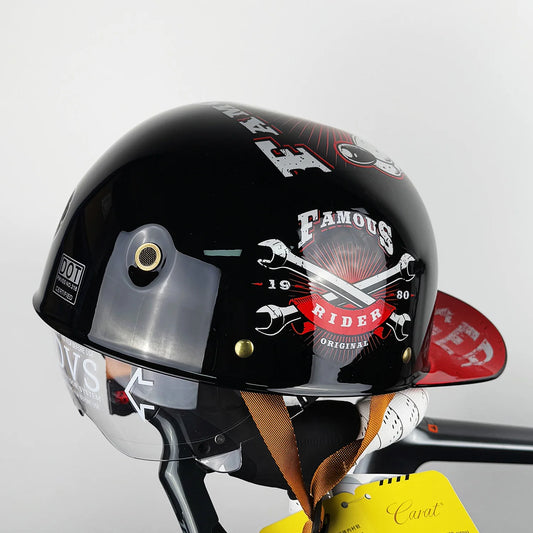 Open Face Summer Retro Helmet