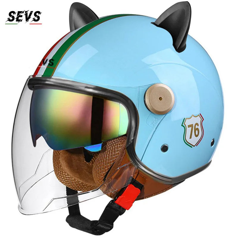 Motorcycle Helmet Retro 3C & DOT